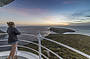Watching the sunset over the southern parts of Tasmania